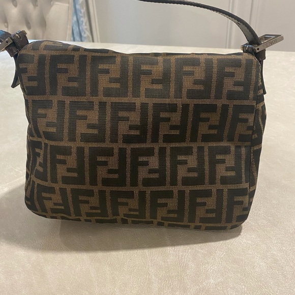 🖤🤎Fendi  Zucca Mama Baguette Double flat  🤎🖤 - Picture 3 of 14